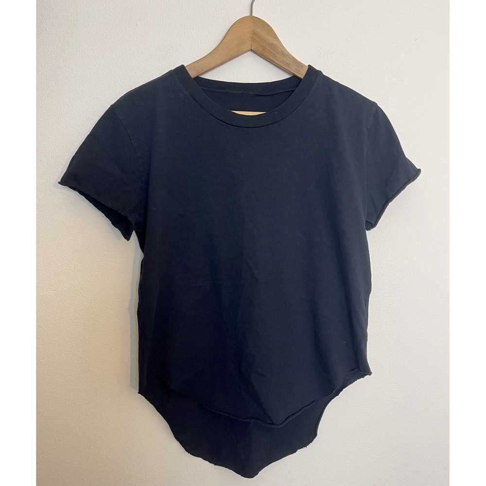 FRANK & EILEEN Theo Perfect Tee Black Raw Hem 100% Cotton M - Picture 4 of 13